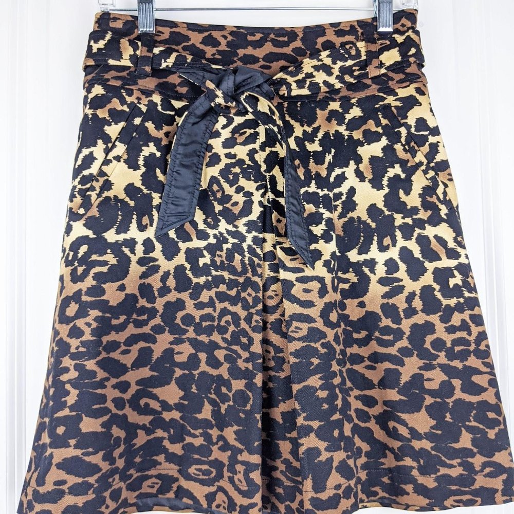Etcetera Leopard Print Skirt Size 0